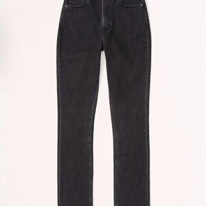 Abercrombie & Fitch Curve Love Ultra High Rise 90s Slim Straight Jean